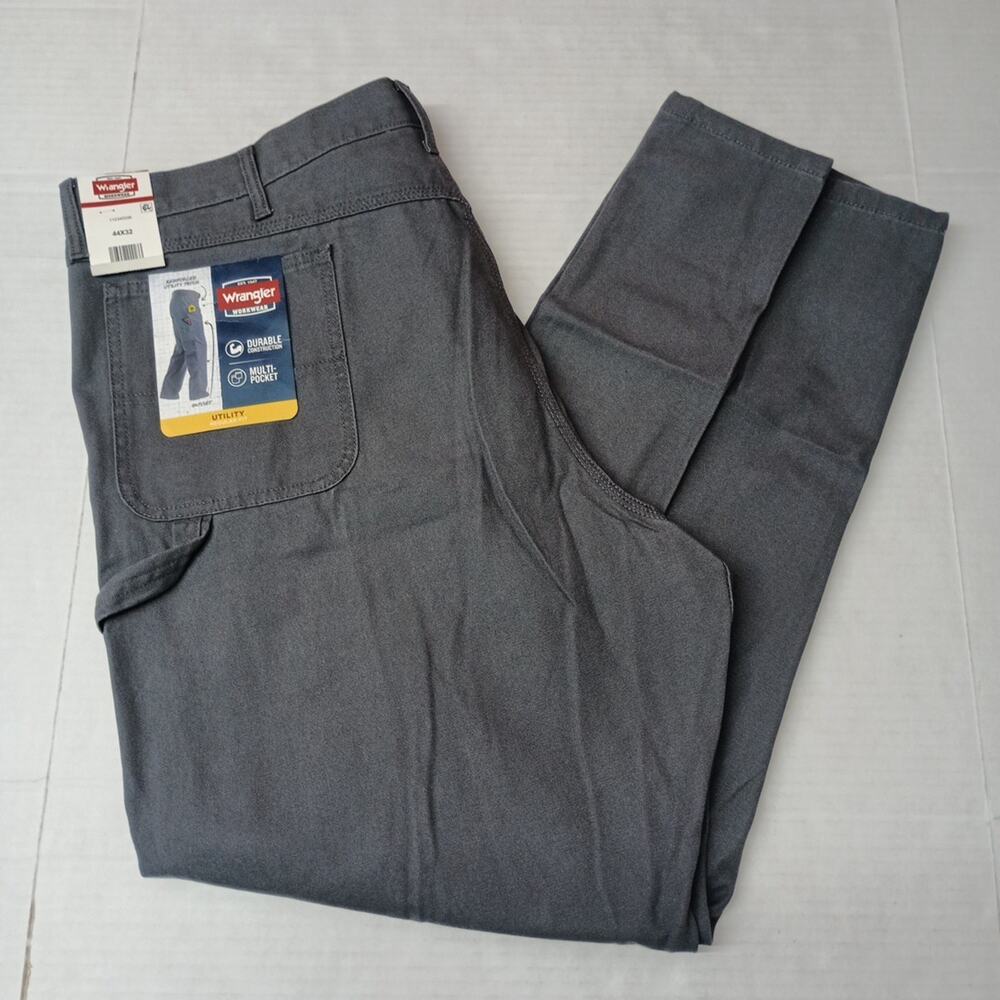 Wrangler Workwear Carpenter Pants Men 44x32 Gray Regular‎ Fit